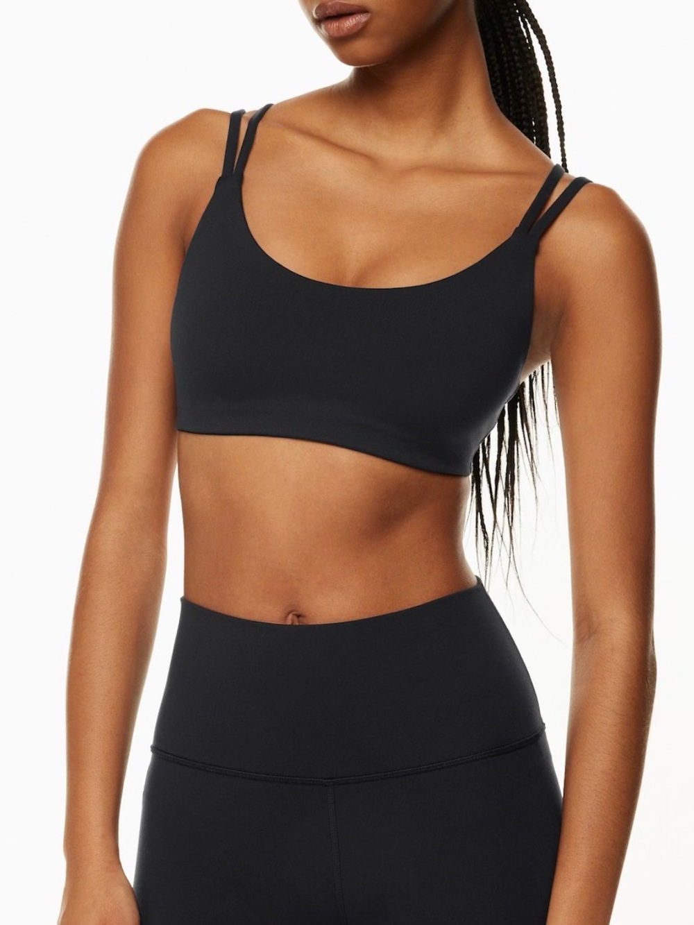 Aritzia TnaLIFE Freestyle Black Sports Yoga Pilates Bra